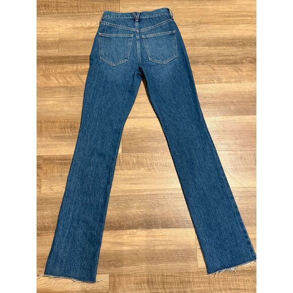 Veronica Beard Keane Jeans Long Straight Leg High Rise Split Denim Size 23 - Picture 5 of 13